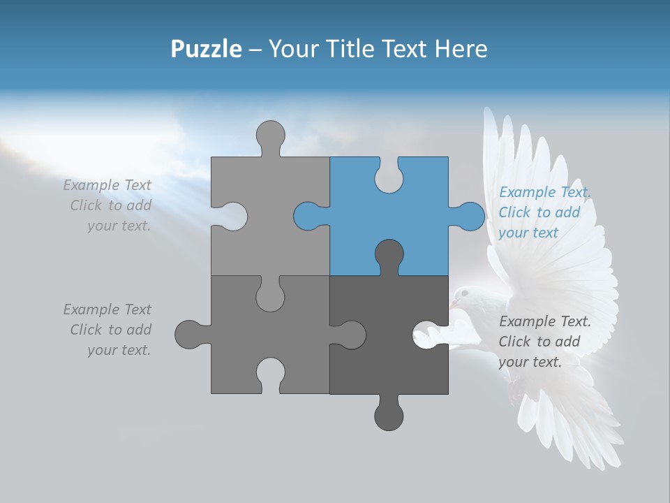 Cloudy Love Flight PowerPoint Template