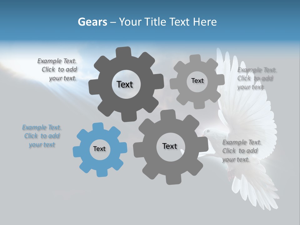 Cloudy Love Flight PowerPoint Template