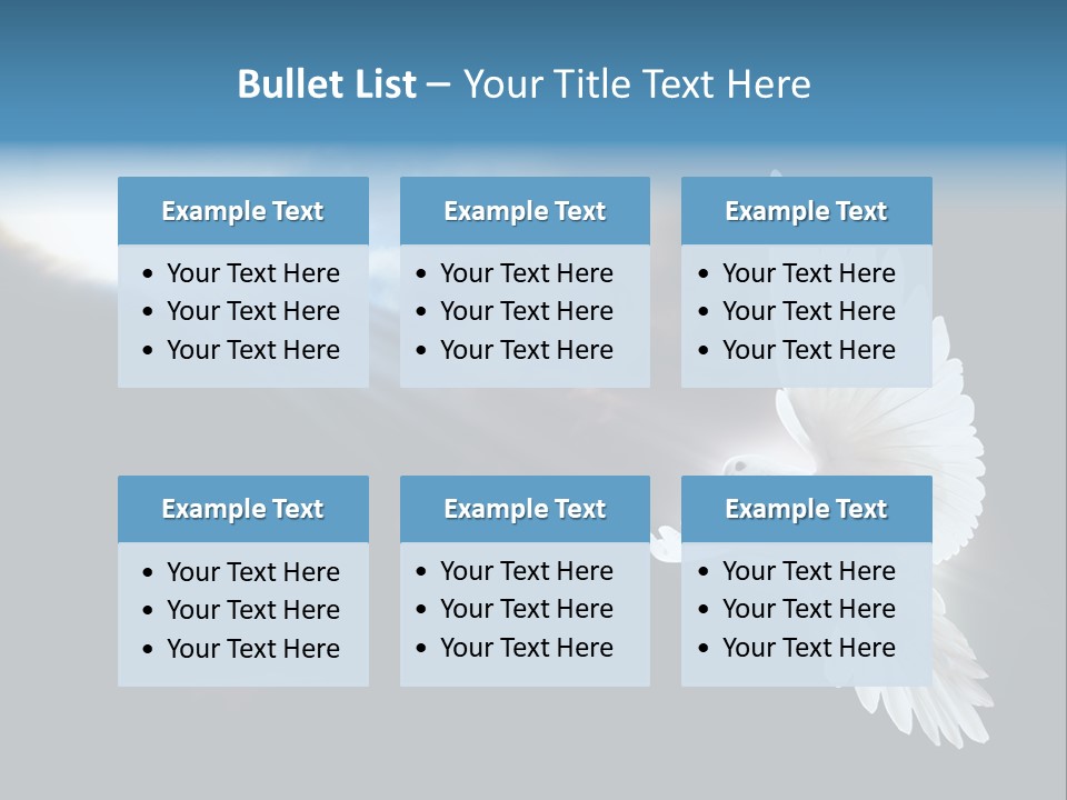 Cloudy Love Flight PowerPoint Template
