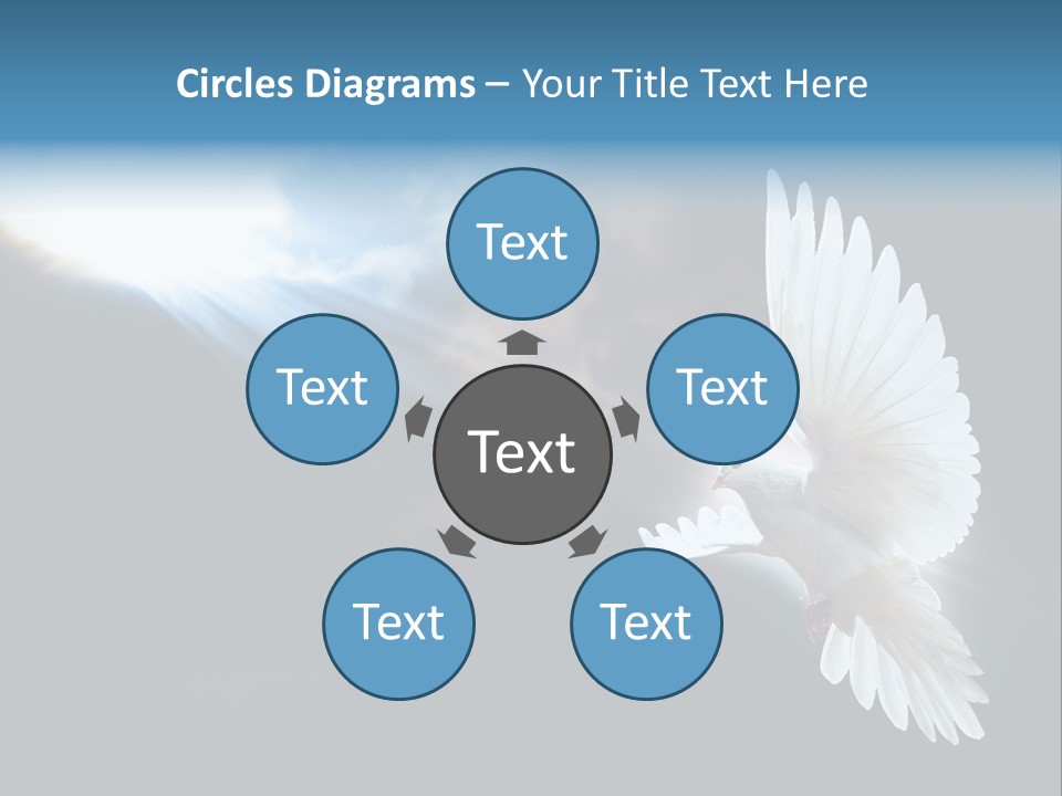 Cloudy Love Flight PowerPoint Template
