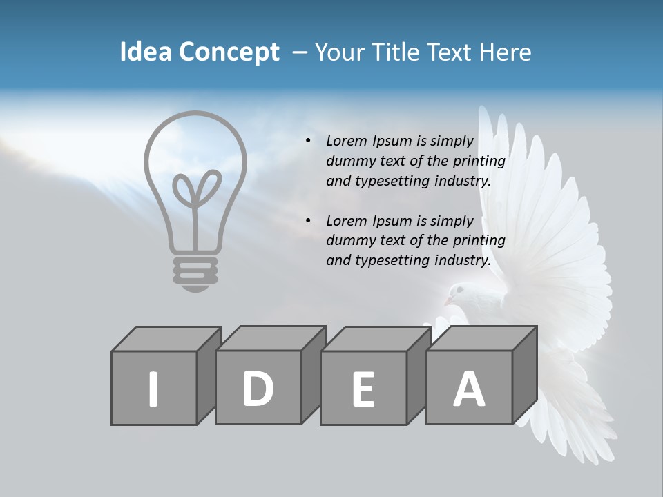 Cloudy Love Flight PowerPoint Template