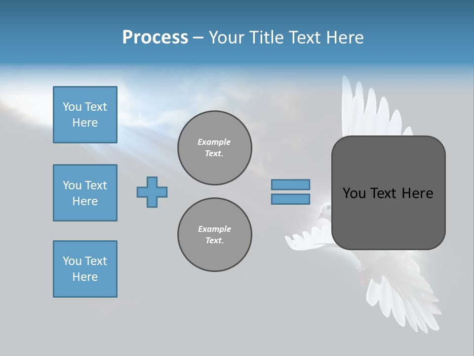 Cloudy Love Flight PowerPoint Template
