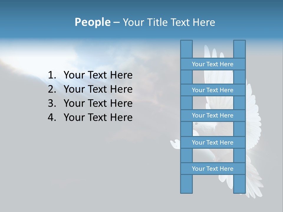 Cloudy Love Flight PowerPoint Template