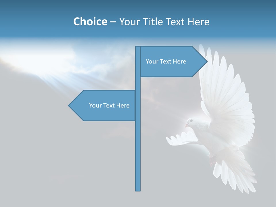 Cloudy Love Flight PowerPoint Template