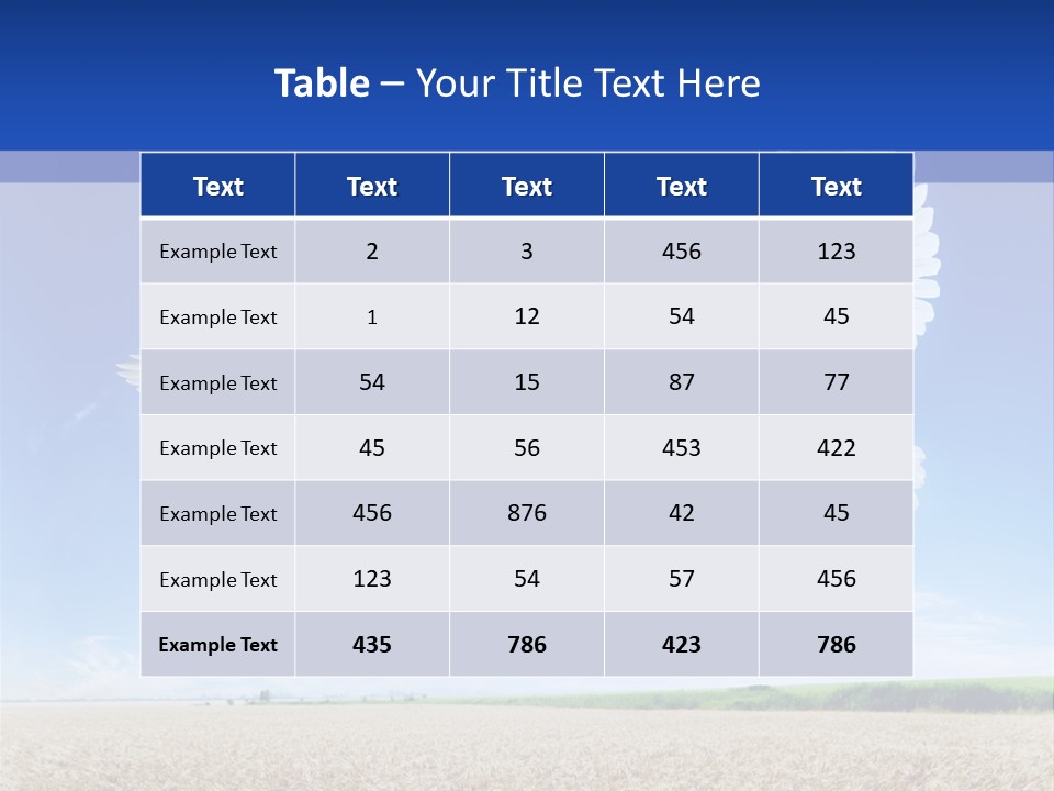 Ripe Bread Landscape PowerPoint Template
