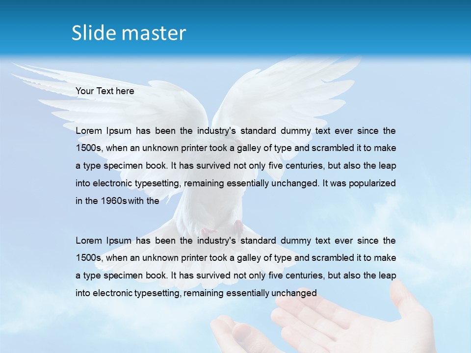 Air Dove Blue PowerPoint Template