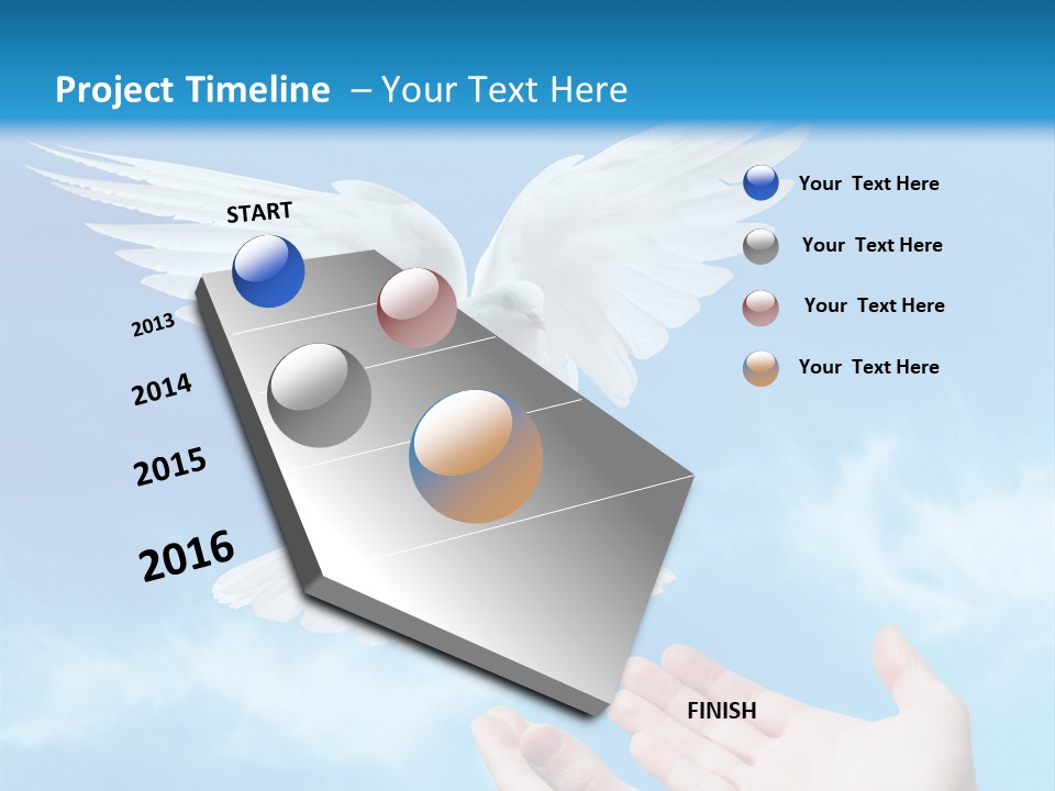Air Dove Blue PowerPoint Template