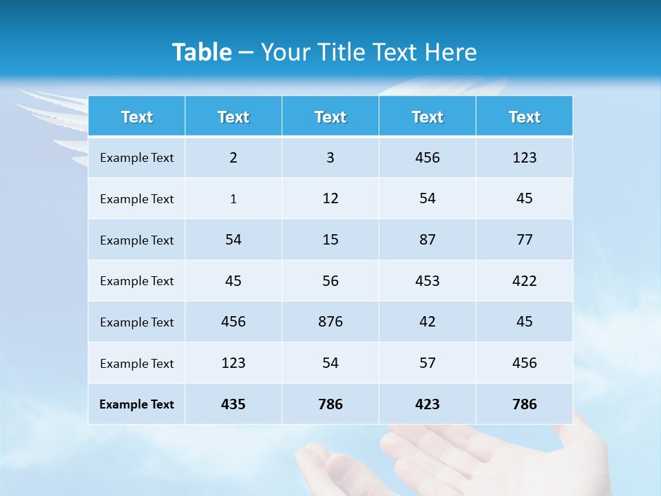 Air Dove Blue PowerPoint Template