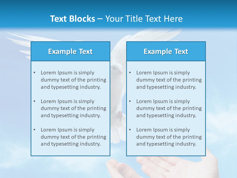 Air Dove Blue PowerPoint Template