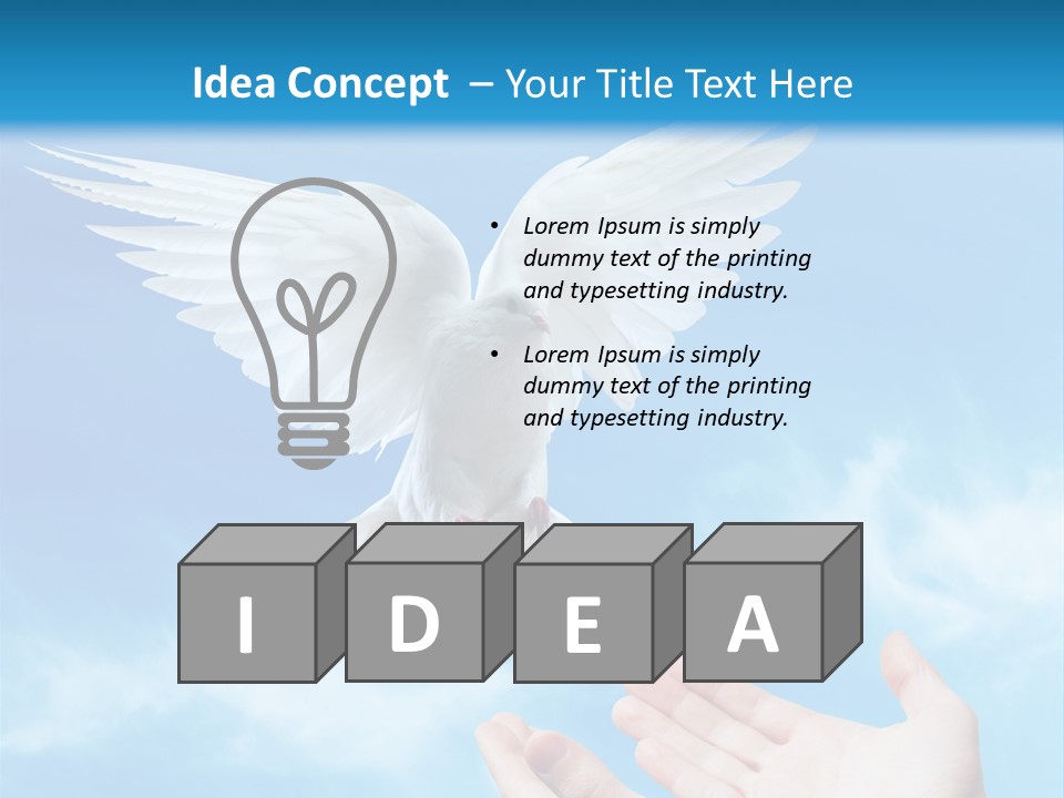 Air Dove Blue PowerPoint Template