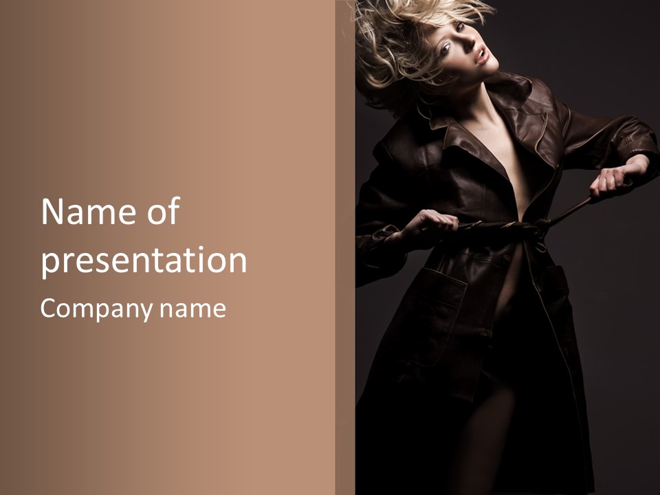 Girl Person High PowerPoint Template