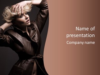 Thinking Caucasian Fall PowerPoint Template