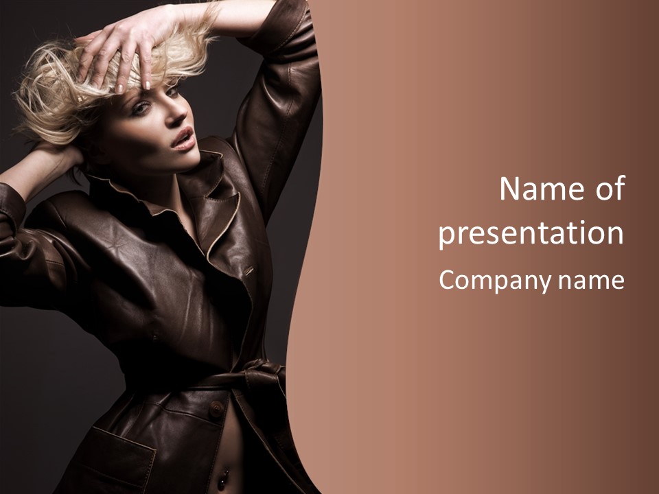 Thinking Caucasian Fall PowerPoint Template