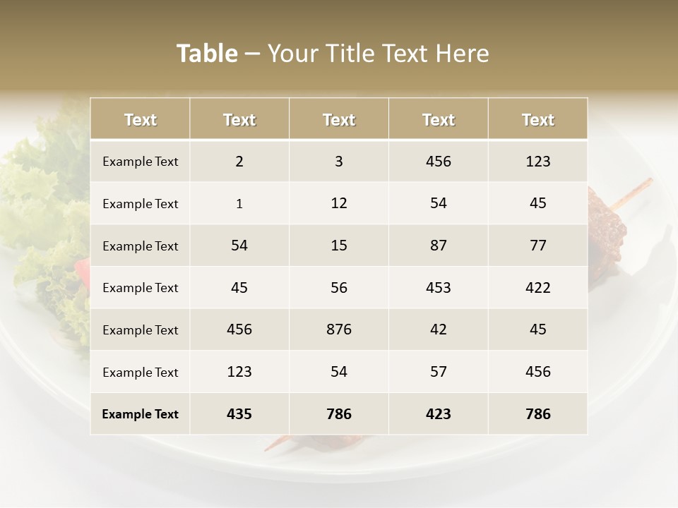 Green Tomatoes Dish PowerPoint Template