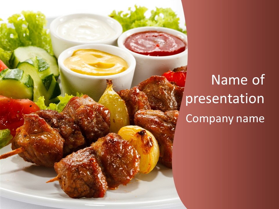 Ketchup Grill Restaurant PowerPoint Template