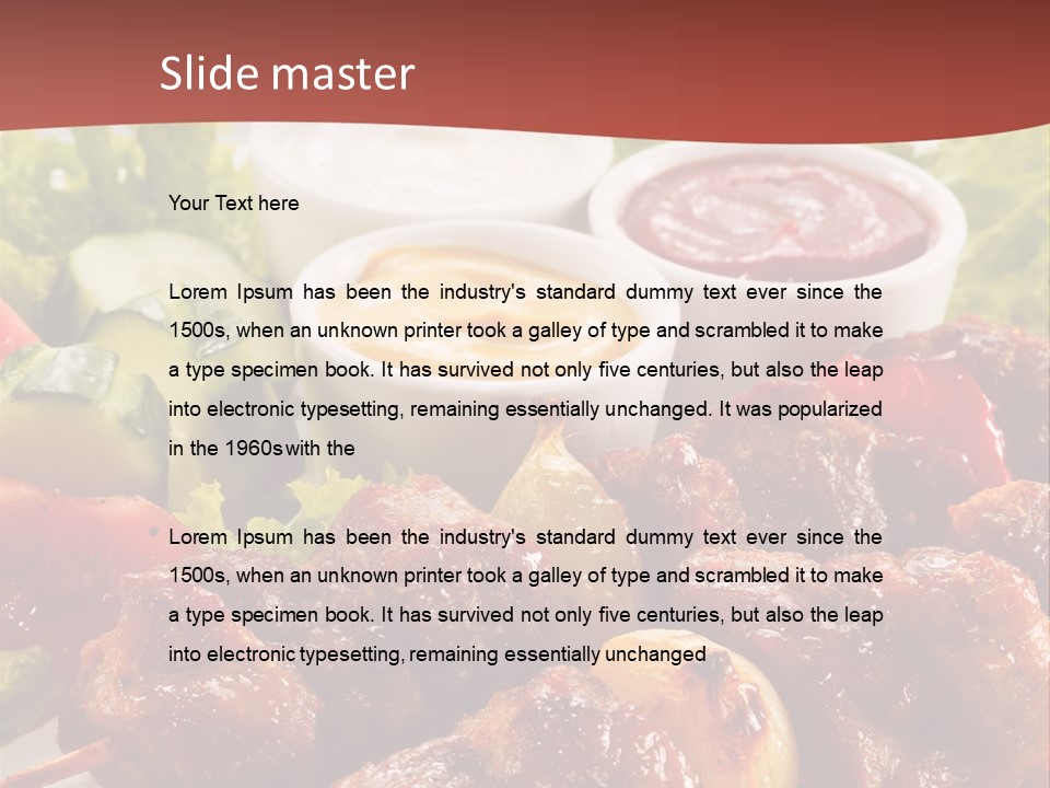 Ketchup Grill Restaurant PowerPoint Template