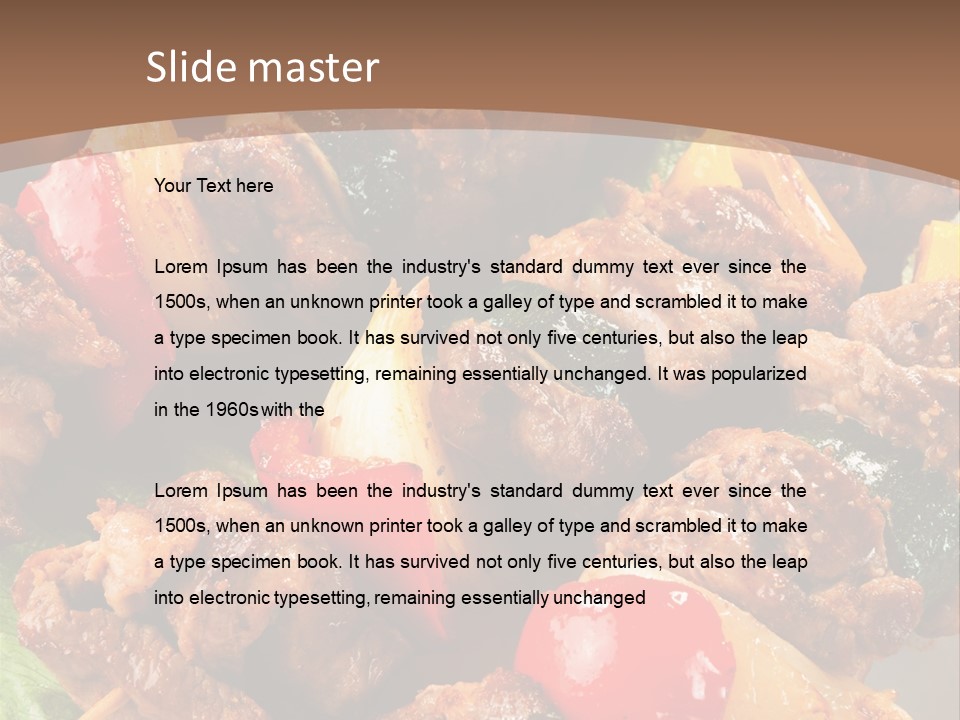 Dish Vertical Vegetable PowerPoint Template