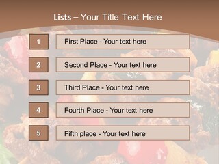 Dish Vertical Vegetable PowerPoint Template