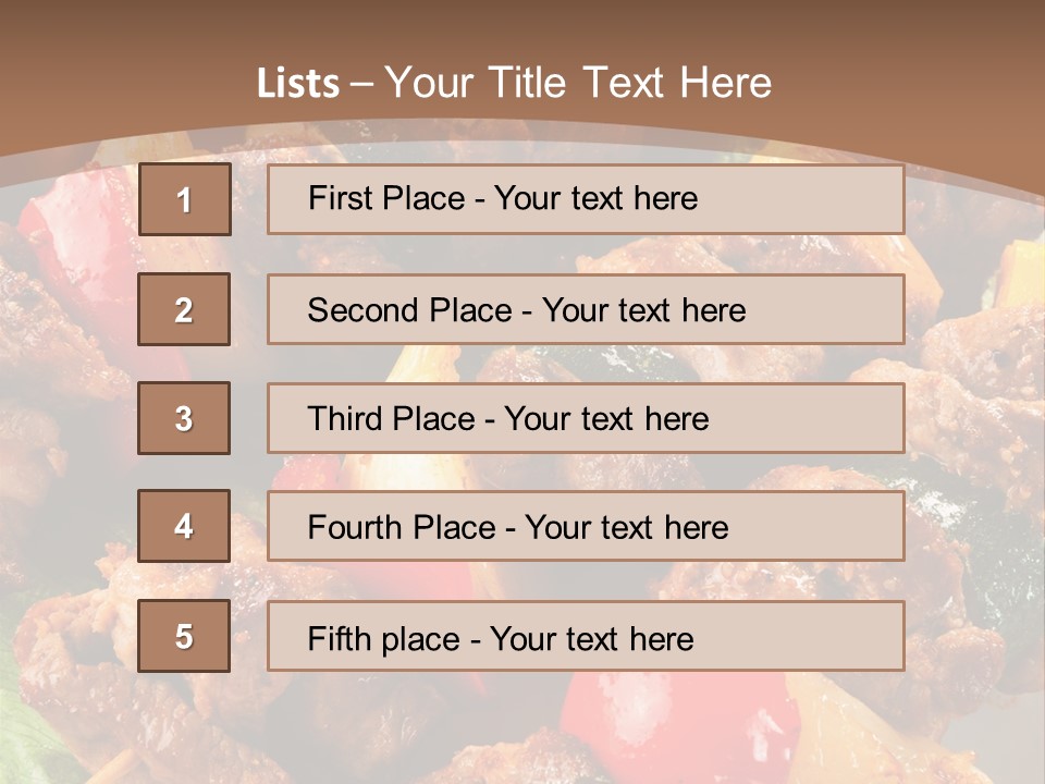 Dish Vertical Vegetable PowerPoint Template
