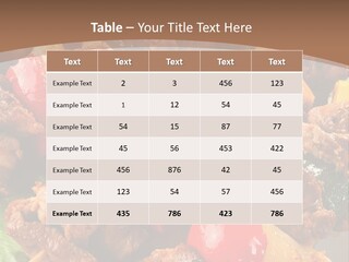 Dish Vertical Vegetable PowerPoint Template