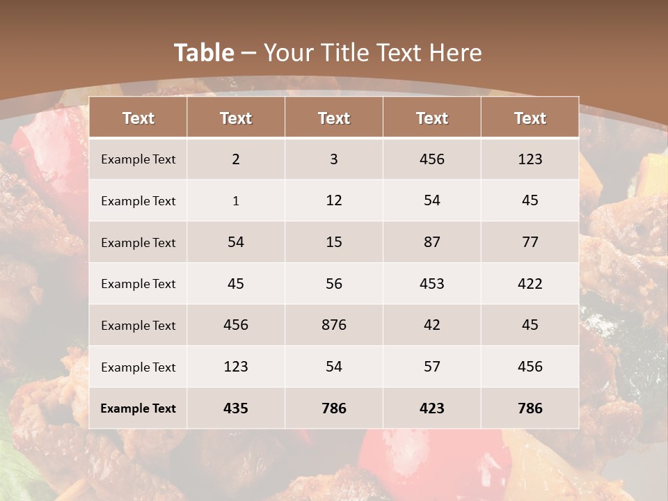 Dish Vertical Vegetable PowerPoint Template
