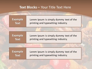 Dish Vertical Vegetable PowerPoint Template