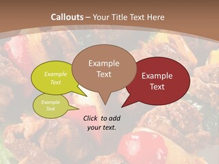 Dish Vertical Vegetable PowerPoint Template