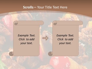 Dish Vertical Vegetable PowerPoint Template