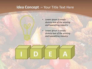 Dish Vertical Vegetable PowerPoint Template