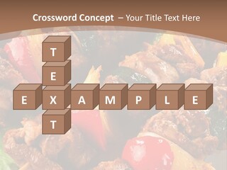 Dish Vertical Vegetable PowerPoint Template