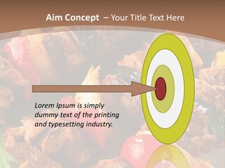 Dish Vertical Vegetable PowerPoint Template