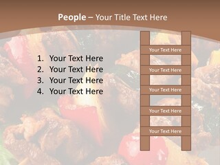 Dish Vertical Vegetable PowerPoint Template