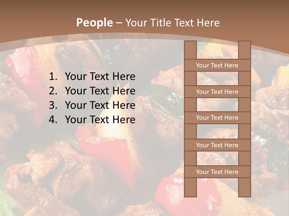 Dish Vertical Vegetable PowerPoint Template