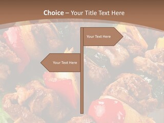 Dish Vertical Vegetable PowerPoint Template