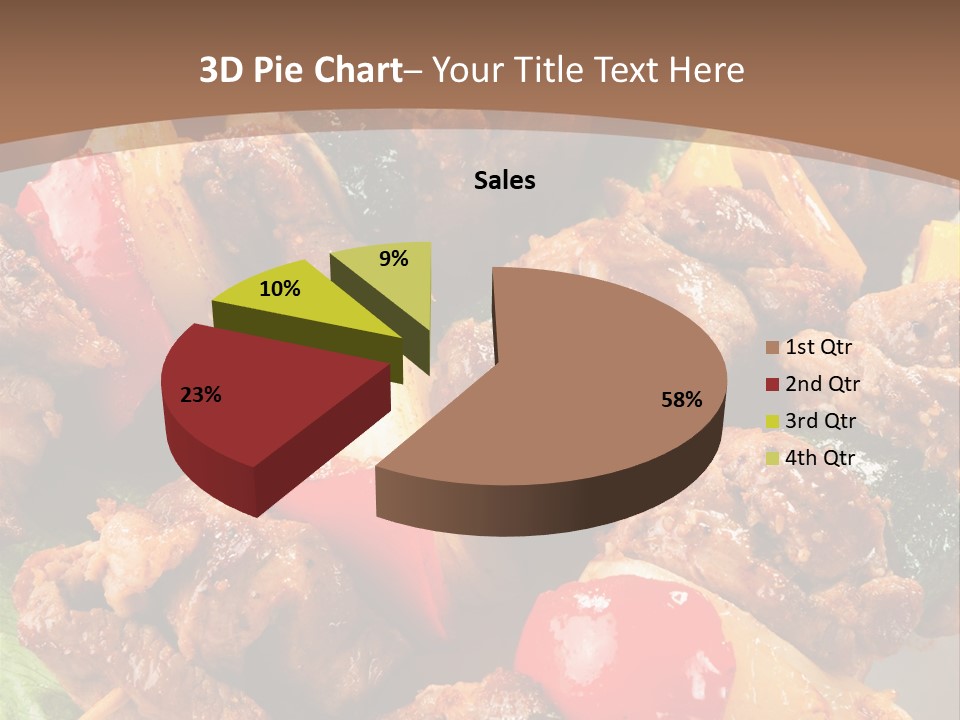 Dish Vertical Vegetable PowerPoint Template