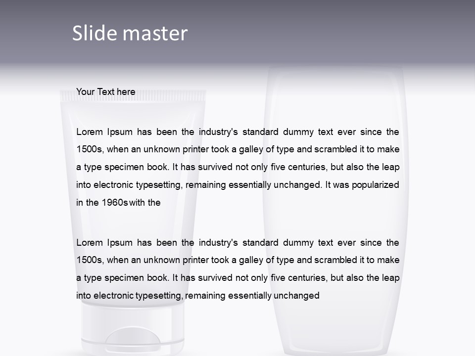 Plastic Packages Makeup PowerPoint Template