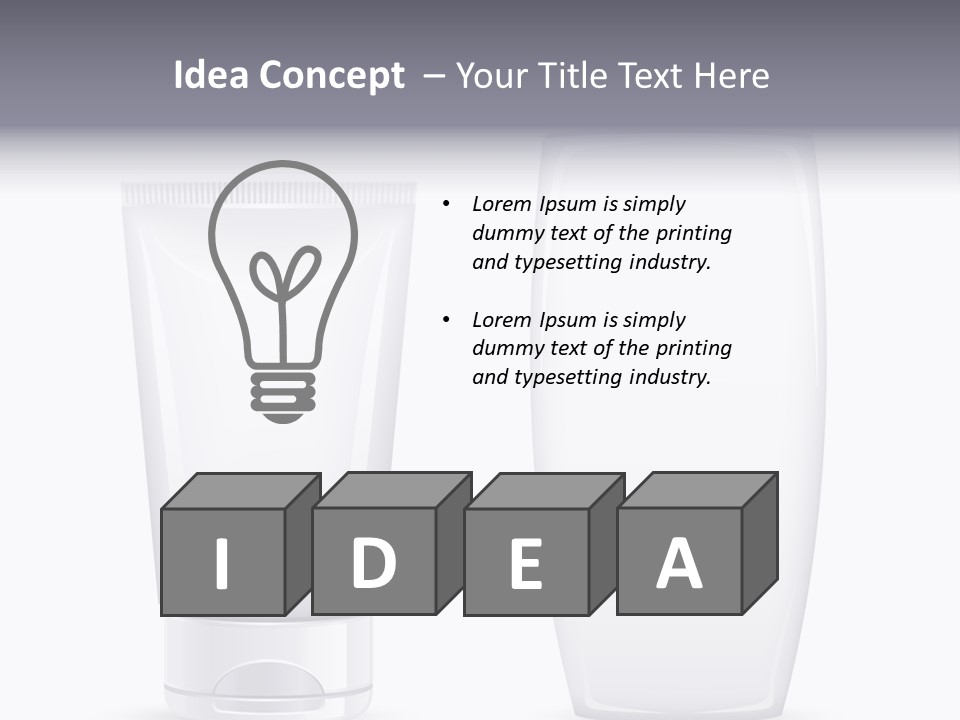 Plastic Packages Makeup PowerPoint Template