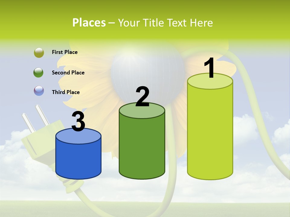 Erneuerbar Blume Wei PowerPoint Template