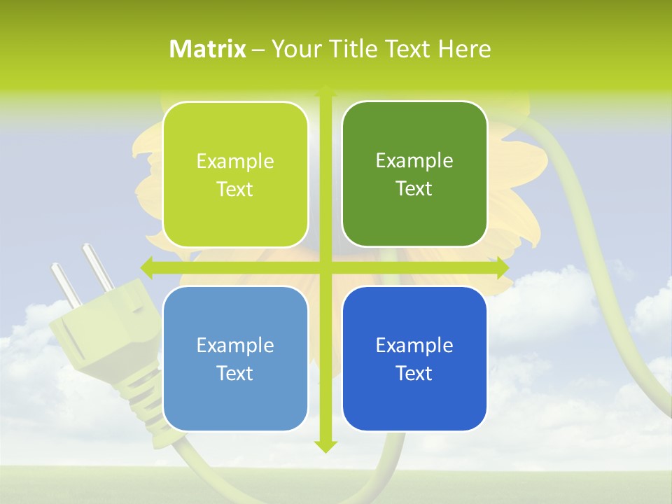 Erneuerbar Blume Wei PowerPoint Template