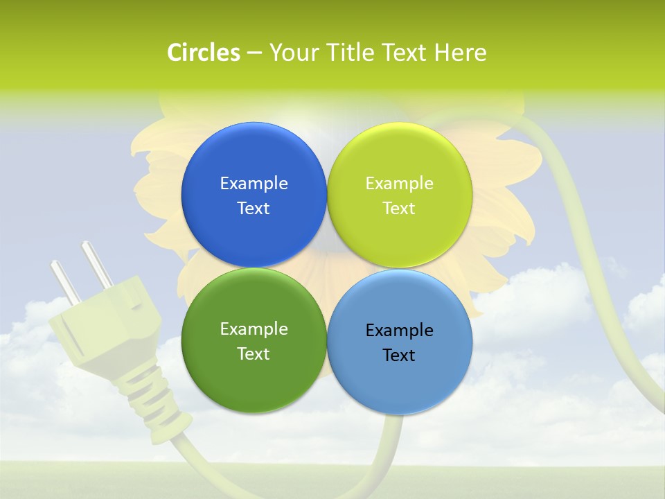 Erneuerbar Blume Wei PowerPoint Template