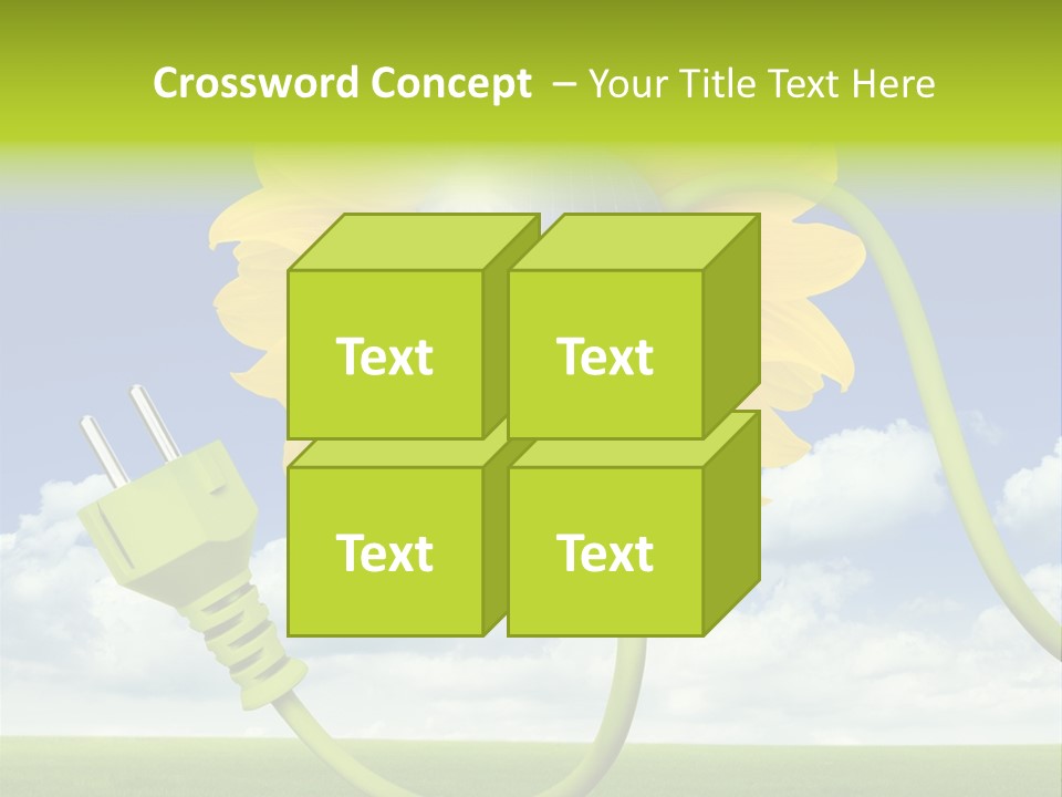Erneuerbar Blume Wei PowerPoint Template