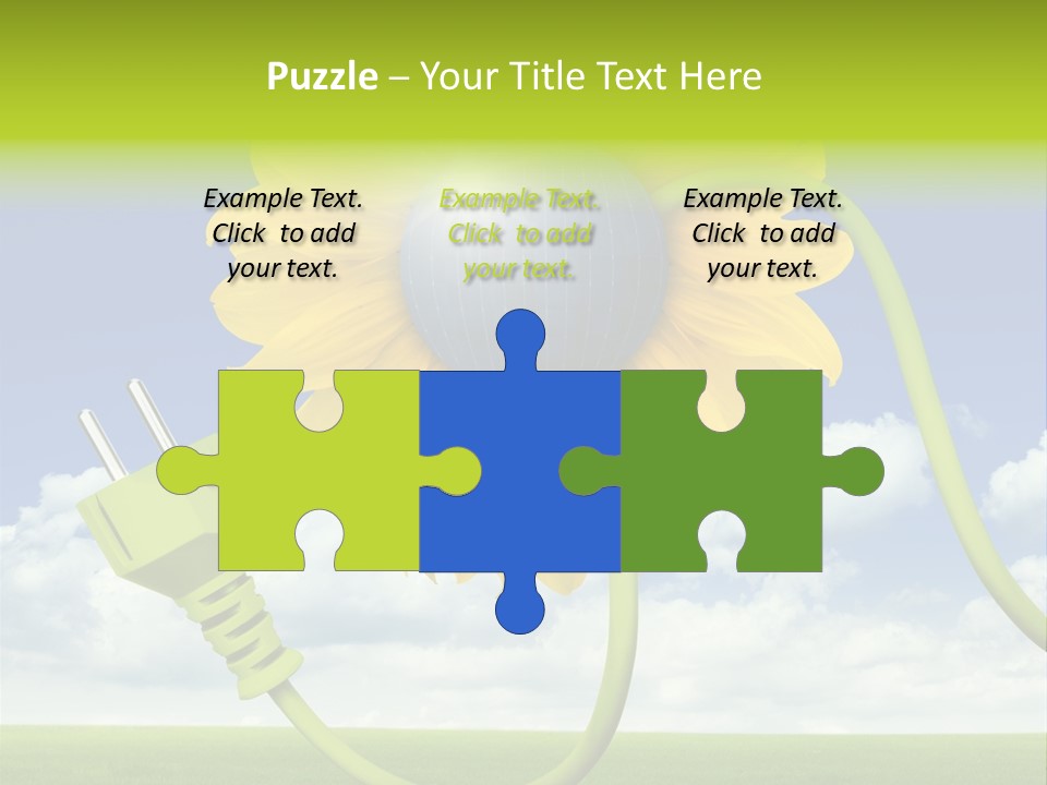 Erneuerbar Blume Wei PowerPoint Template