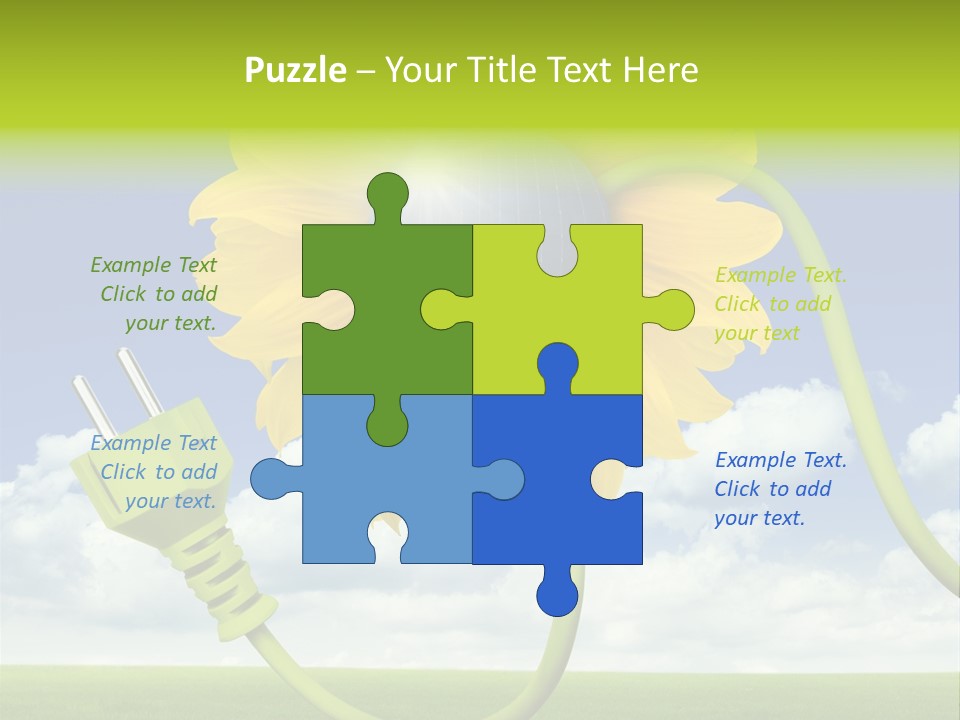 Erneuerbar Blume Wei PowerPoint Template