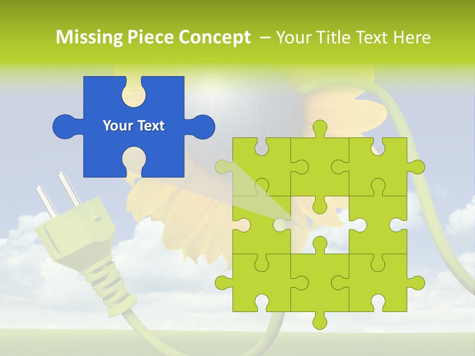 Erneuerbar Blume Wei PowerPoint Template