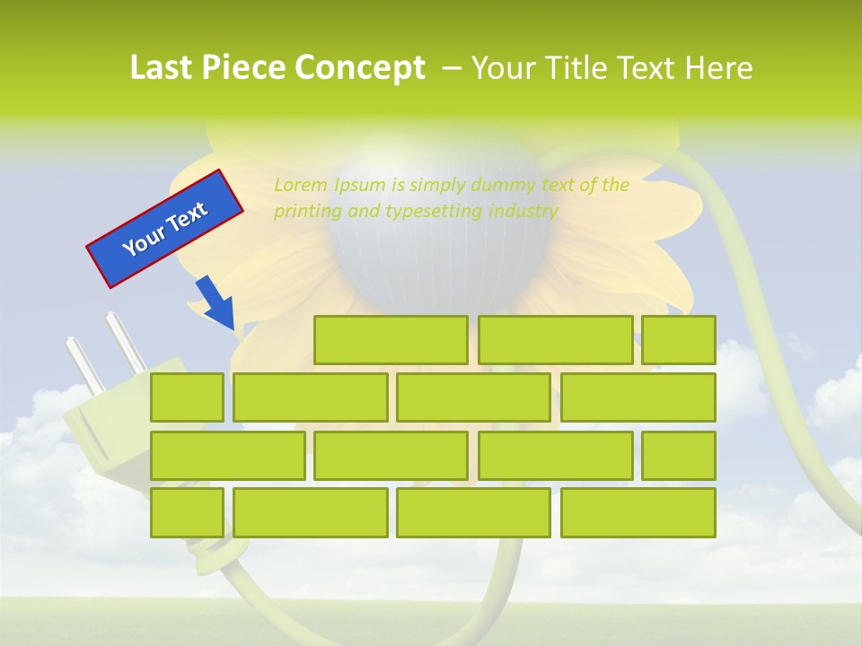 Erneuerbar Blume Wei PowerPoint Template