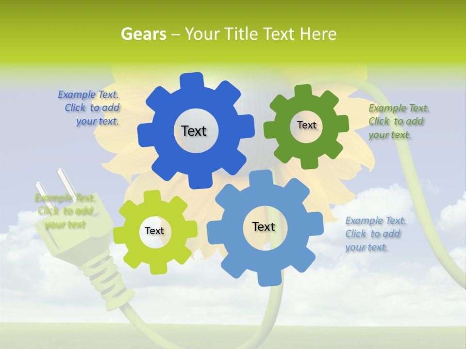 Erneuerbar Blume Wei PowerPoint Template