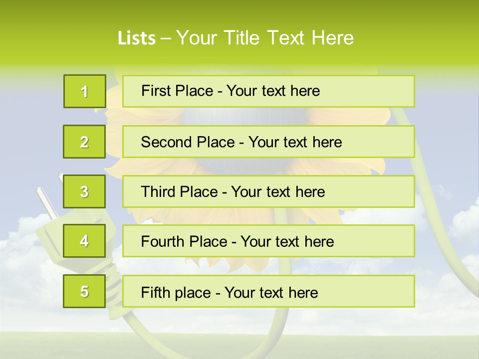 Erneuerbar Blume Wei PowerPoint Template
