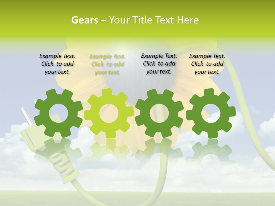 Erneuerbar Blume Wei PowerPoint Template