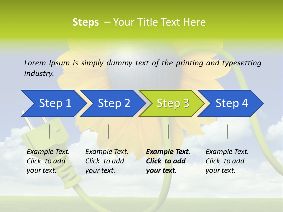 Erneuerbar Blume Wei PowerPoint Template