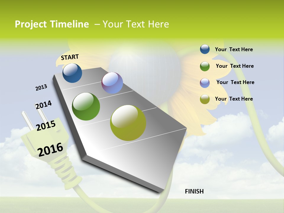 Erneuerbar Blume Wei PowerPoint Template